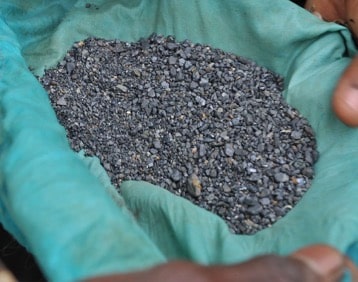 Rare minerals mined in the DRC.