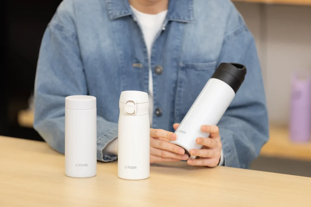 Three types of bottles with different textures depending on their specifications